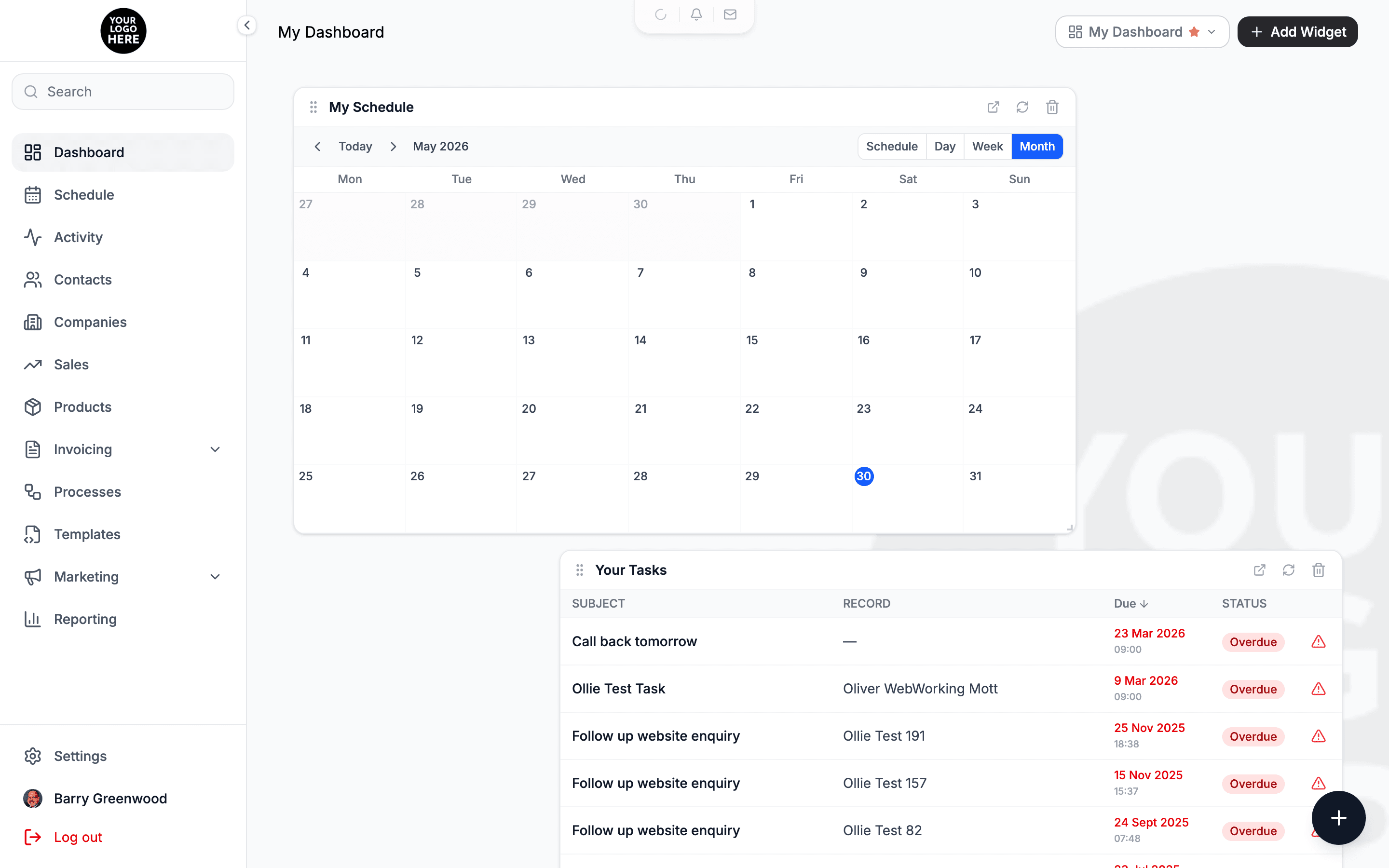 Quotes list with the New quote button